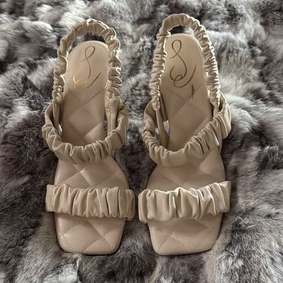 Sam Edelman Marlena Ivory Padded Heels- size 7.5 - Picture 5 of 8